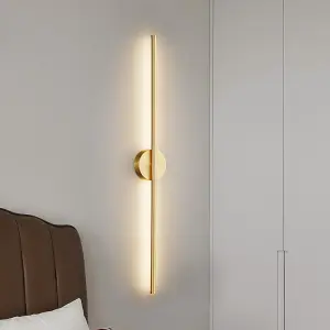 Wall Light Long Strip LED Wall Lamp Linear Sconce 17W Gold Indoor LED Up and Down 85 cm