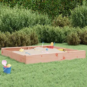 Berkfield Sandbox with Seats Square Solid Wood Douglas