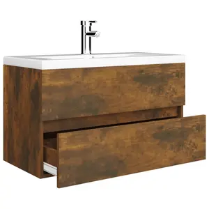 Audreigh 100mm Wall Hung Single Vanity Smoked Oak