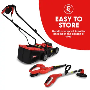 RocwooD Cordless Lawnmower Trimmer & Blower 20V 33CM Cutting Width