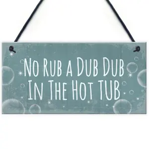 Red Ocean Cheeky Funny Hot Tub Signs And Plaque Hanging Garden Sign Shed Plaque Home Decor