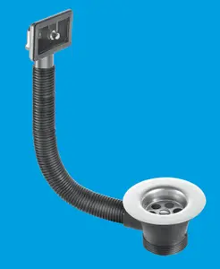 McAlpine 85mm Combined Waste and Overflow for Sinks - FSW2PR Plumbing Fitting