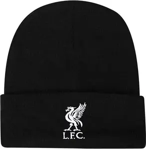 LFC Official Liverpool Football Fans Bronx Hat With Embroidered Crest (100% Acrylic) Black