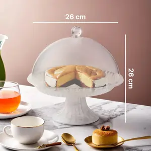 26cm Acrylic Cake Stand in Clear