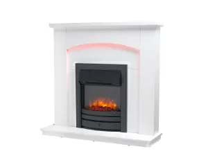 Cayton Electric Fireplace Suite - Black