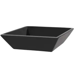 Berkfield Basin Ceramic Square Black 41.5x41.5x12 cm