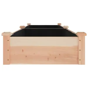 Berkfield Garden Raised Bed with Liner 240x60x25 cm Solid Wood Fir