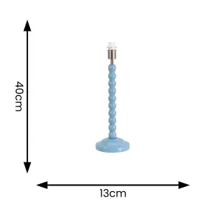 ValueLights Bobbles Powder Blue Bobbin Table Lamp Base