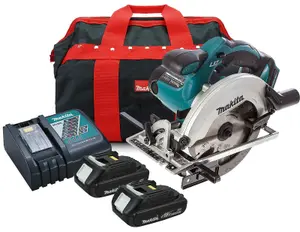 Makita DSS611 18v 165mm Cordless Circular Saw + 2 x 1.5ah Batts, Charger + Bag