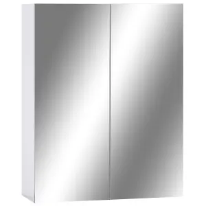 Berkfield Bathroom Mirror Cabinet White 60x15x75 cm MDF