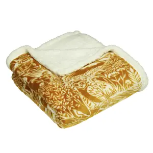 furn. Winter Walk Printed Sherpa Fleece Throw