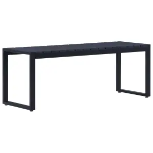 Berkfield Garden Bench 120.5 cm PS Board Black