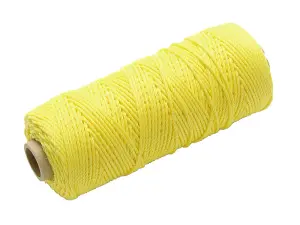 Faithfull  Hi-Vis Nylon Brick Line 100m (330ft) Yellow FAIBLHVY