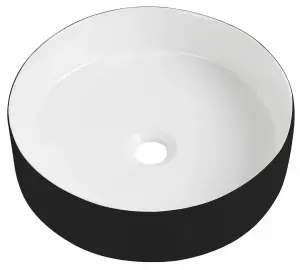 KEENWARE ROUND BLACK & WHITE VANITY COUNTERTOP BASIN