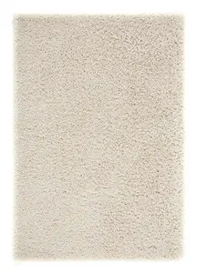 Modern Easy to Clean Cream Plain Shaggy Rug for Dining Rug-200cm X 285cm