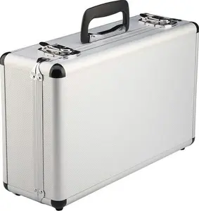 Shoze 400 X 240 X 125mm Large Hard Aluminium Flight Case Foam Camera Silver Photography Carry Storage Tool BOX