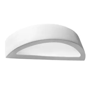 Atena Ceramic White 1 Light Classic Wall Light