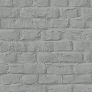 Galerie Loft 2 Grey Exposed Brick Design  Wallpaper Roll