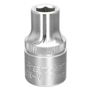 Sealey WallDrive Socket Tool 9mm 1/2" Square Drive Chrome Vanadium Steel S1209