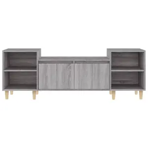 Berkfield TV Cabinet Grey Sonoma 160x35x55 cm Engineered Wood