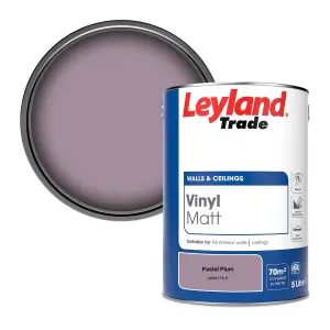 Leyland Trade Vinyl Matt Walls & Ceilings Emulsion Paint Pastel Plum (PPG1179-5) 5L