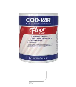 CooVar Floor Paint - White - 2.5 Litre