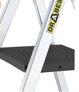 ALUMINUM 4- Step professional ladder single-sided access - withToolshelf