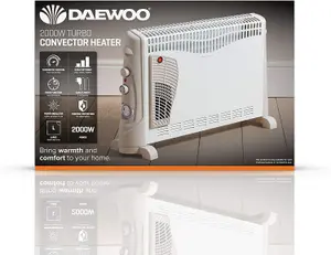 Daewoo 2000W Convector Heater with Turbo Function & 3 Heat Settings