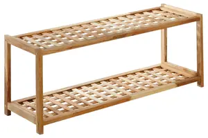 Maison by Premier Walnut Wood Bathe Two Tier Shoe Rack