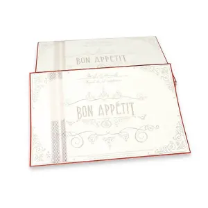 Bon Appetit Kitchen Dining Tabletop Counter Dinner Placemat Sheet Pads 12 Pads (600 Sheets)