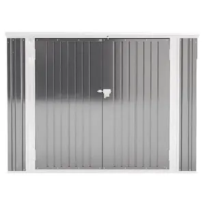 Atrice 6 ft. W x 3 ft. D Metal Garbage Shed Grey