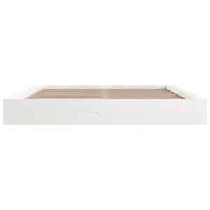 Berkfield Bed Frame without Mattress White 160x200 cm Solid Wood