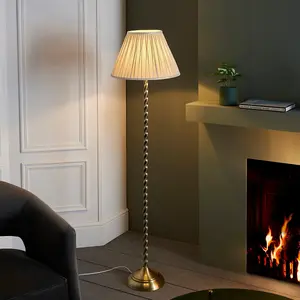 Luminosa Suki Base Only Floor Lamp, Antique Brass Plate