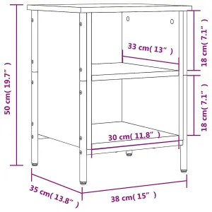 Shoe Cabinet Sonoma Oak 38x35x50 cm Engineered Wood