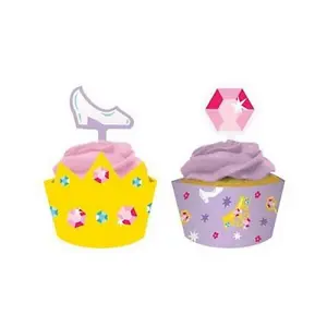 Creative Party Castle Cake Decoration (Pack of 24) Yellow/Purple/Multicoloured (One Size)