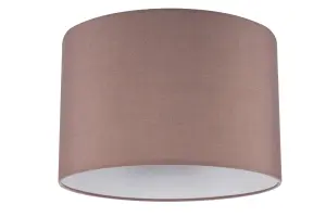 GoodHome Kpezin Taupe Fabric dyed Light shade (D)30cm