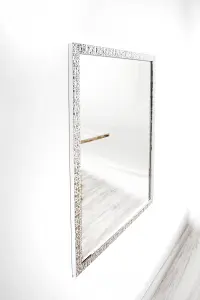 nielsen Banks Mosaic Design Wall Mirror Bathroom Mirror Living Room Mirror - Silver - 50 x 70cm