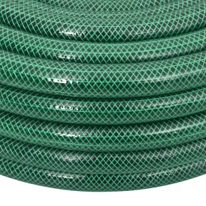 Berkfield Garden Hose with Fitting Set Green 50 m PVC