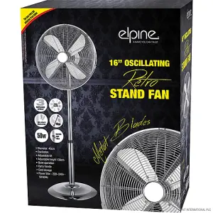 16" Chrome Pedestal Oscillating Stand Standing Cooling Fan Home Cool Air Tower