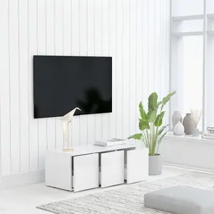 vidaXL TV Cabinet White 80x34x30 cm Engineered Wood