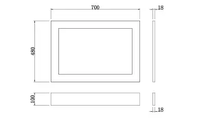 SunDaze Traditional Bathroom 700mm Bath MDF End Panel - Matte Grey