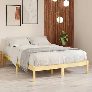 Berkfield Bed Frame Solid Wood 120x190 cm Small Double