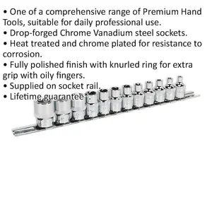 High-Quality 12 Pack TRX Star Female Socket Set - E4 to E20 with 3/8" Drive