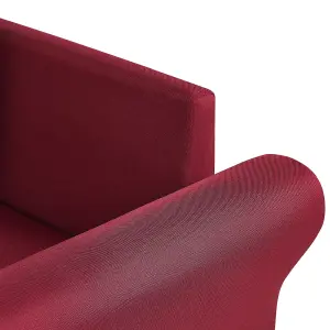 Right-Hand Corner Sofa VIKNA Dark Red Fabric Right Hand