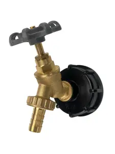 ibc storage tank water diesel outlet cap s60x6 (2") with brass dial bib tap+barb