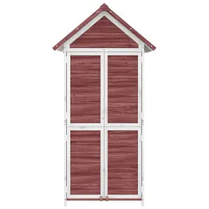 Berkfield Garden Tool Shed Mocha 89x52.5x175 cm Solid Wood Pine