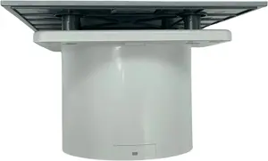 AirTech-UK Bathroom Extractor Fan 100 mm / 4" S-Line Front Panel Silvery-satin finish with Timer Sensor