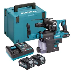 Makita HR004GD202 40v Max XGT Brushless Rotary SDS Hammer Drill + Dust Extractor