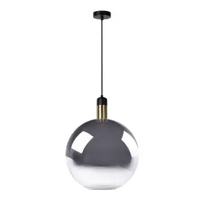 Lucide Julius Vintage Pendant Light 40cm - 1xE27 - Smoke Grey