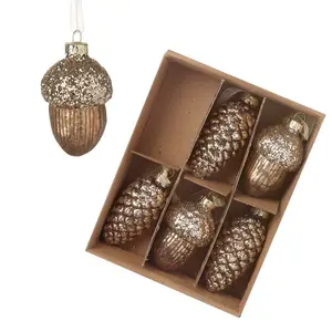 6 Piece Holiday Shaped Ornament Set